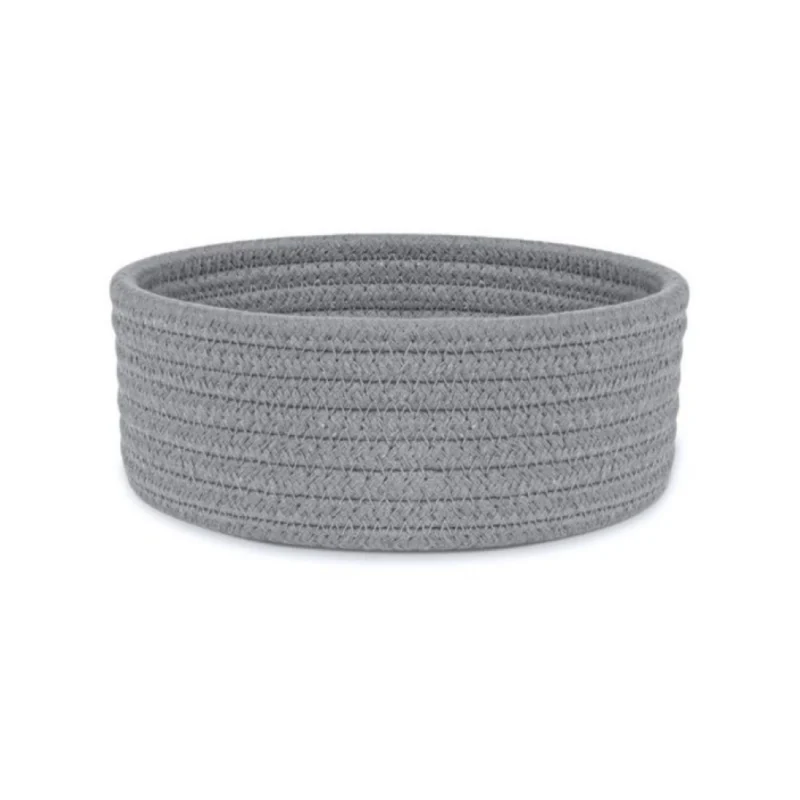 Alternative view of Cotton 8x3 Inch Round 1 Pcs Bedside Organizer (Gray)