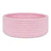 Cotton 8x3 Inch Round 1 Pcs Bedside Organizer (Pink)