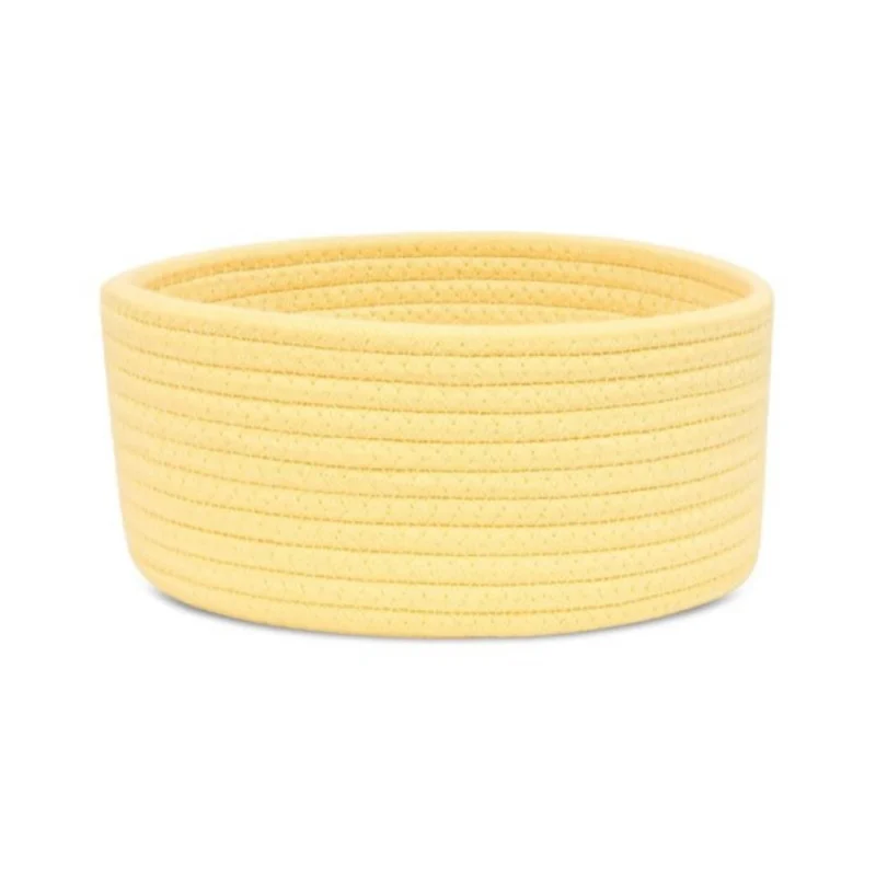 Alternative view of Cotton 8x3 Inch Round 1 Pcs Bedside Organizer (Yellow)