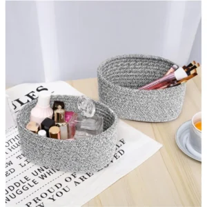 Alternative view of Cotton 8x3 Inch Kidi Round 2 Set Bedside Organizer (Black)