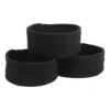 Cotton 8x3 Inch Round 3 Set Bedside Organizer (Black)