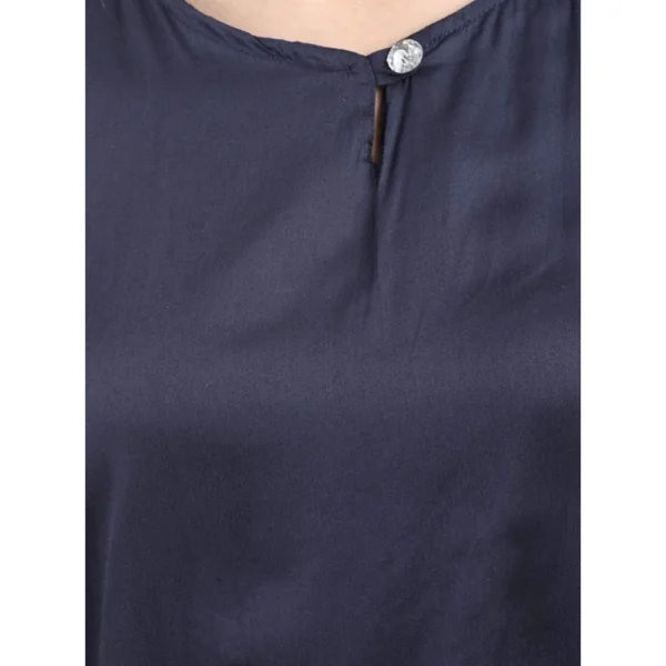 Women's Casual Crepe Sleeveless Jump Suit (Navy Blue) - Image 5