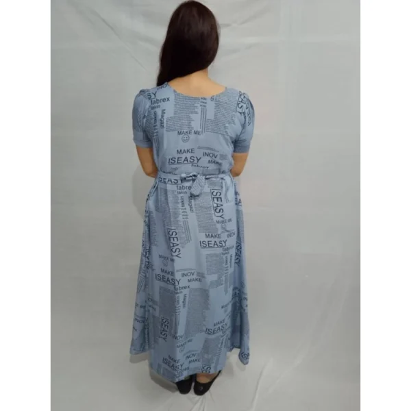 Women's Casual Crepe Half Sleeves Dress (Grey) - Image 3