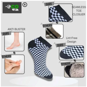 Alternative view of 3_Pair Set Unisex Casual Cotton Printed Low Cut Socks (Multicolor)