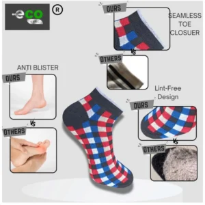 Alternative view of 3_Pair Set Unisex Casual Cotton Printed Low Cut Socks (Multicolor)