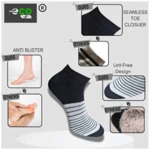 Alternative view of 3_Pair Set Unisex Casual Cotton Printed Low Cut Socks (Multicolor)