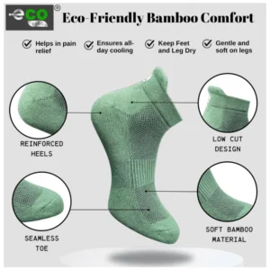 Alternative view of 4_Pair Set Unisex Casual Cotton Printed Ankle Length Socks (Multicolor)