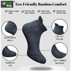 Alternative view of 4_Pair Set Unisex Casual Cotton Printed Ankle Length Socks (Multicolor)