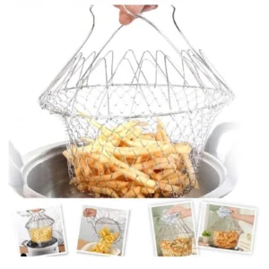 Alternative view of Foldable Chef Basket – Multi-Function Strainer And Steamer (Color: Assorted )