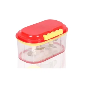 Pack Of 2_Twin Bowl Dual-Blade Hand Chopper | Manual Food Processor for Vegetables And Fruits (Color: Assorted )