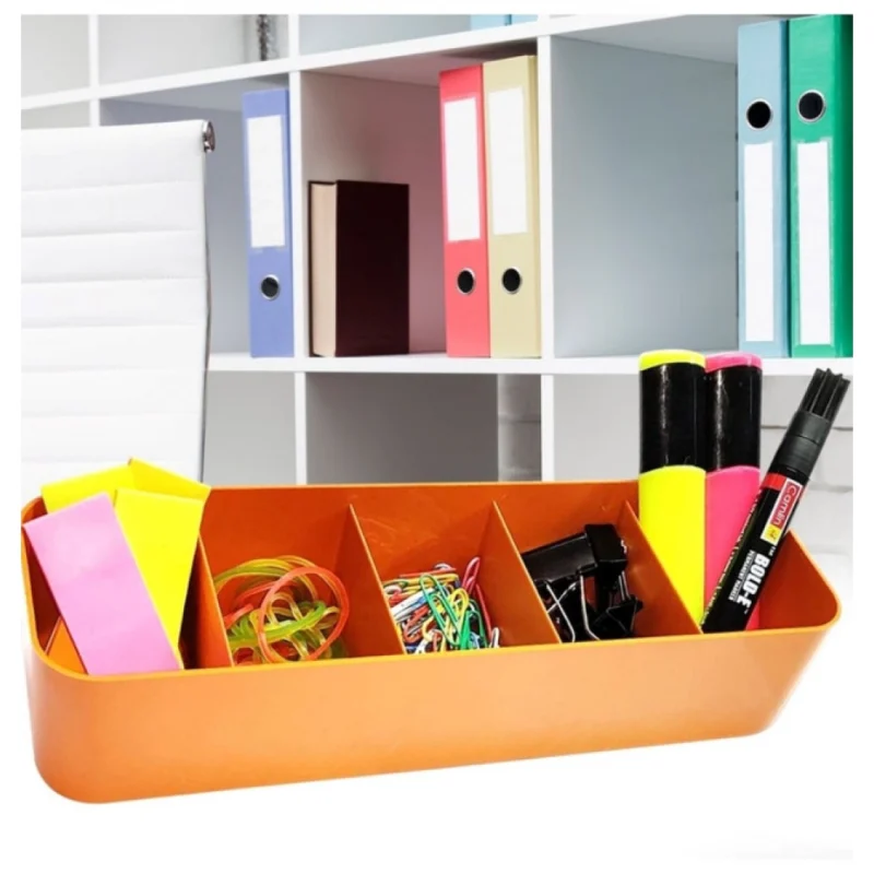 Alternative view of Pack Of 2_Socks Organizer Tray – 4-Piece Set | Quick 5-Section Storage Trays for Drawer Organizing | Sorting Tray for Socks, Accessories And Closet Storage (Color: Assorted )