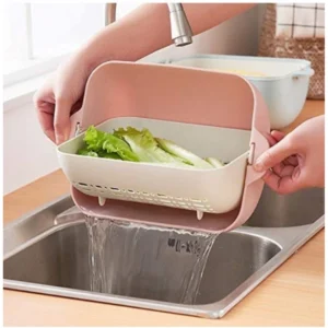 Alternative view of Pack Of 2_Multi-Purpose Kitchen Basket – Ideal for Straining, Sieving, Washing And Holding Fruits or Foods (Color: Assorted )