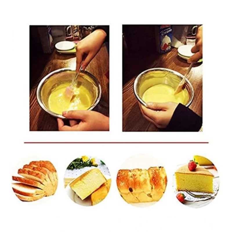 Alternative view of Pack Of 5_Silicone Spatula with Brush – Heat Resistant Cooking And Baking (Color: Assorted )