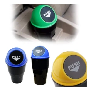 Alternative view of Pack Of 4_Car Dustbin – Portable Vehicle Trash Bin for Interior Organization (Color: Assorted )