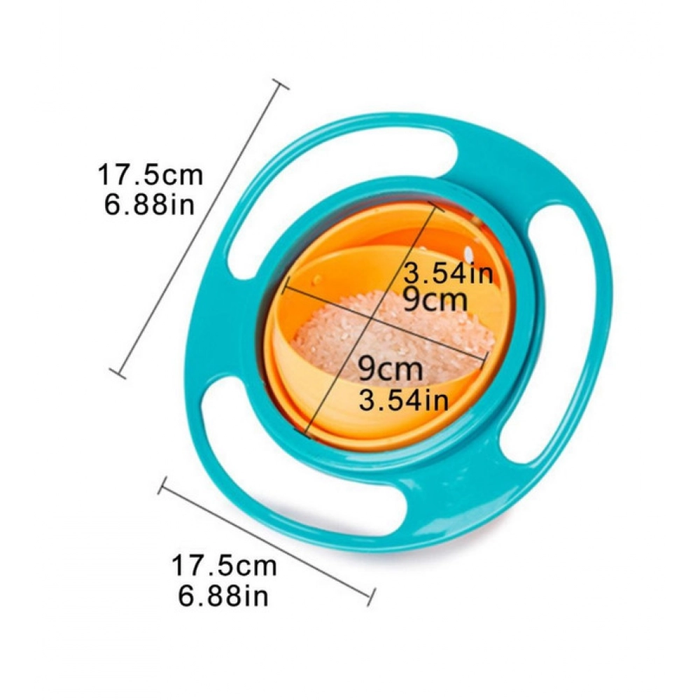 Pack Of 2_Gyro Bowl – Spill-Proof Rotating Fun Bowl for Kids (Color: Assorted ) - Image 3
