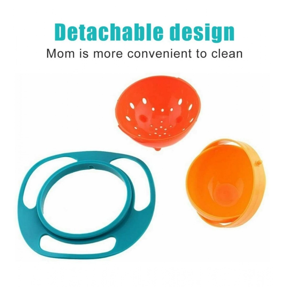 Pack Of 2_Gyro Bowl – Spill-Proof Rotating Fun Bowl for Kids (Color: Assorted ) - Image 2