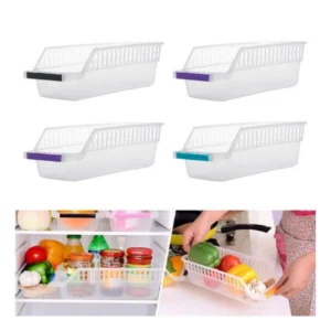Alternative view of Plastic Fridge Space Saver Rack Organizer – (Color: Assorted )