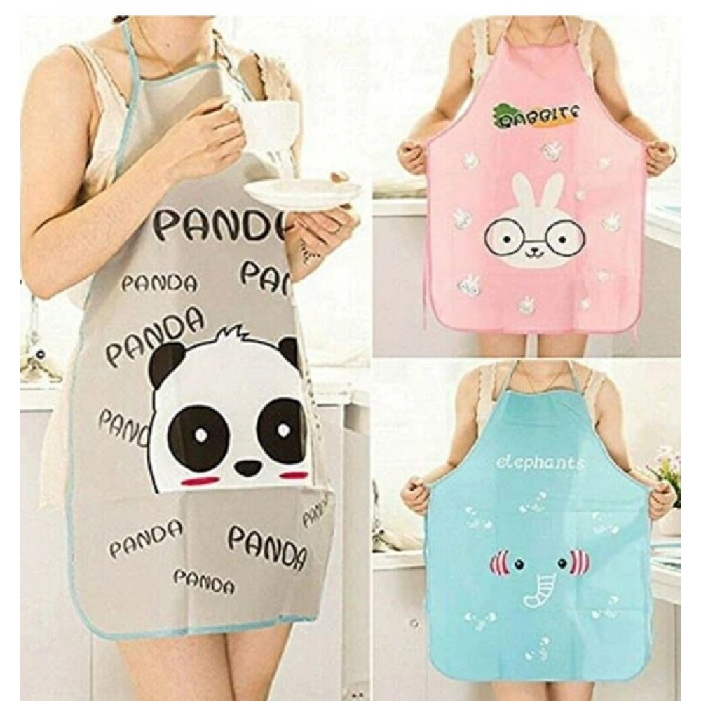 Pack of 2_Printed Waterproof Kitchen Apron with Pockets for kids– (Color: Assorted ) - Image 3