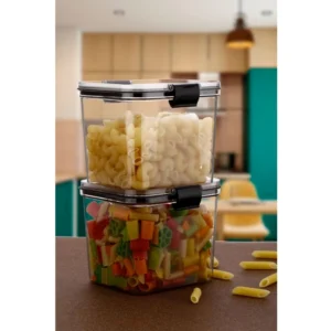 Alternative view of Plastic 4-Pcs Set Square Shape Kitchen Storage Container (Multicolor)