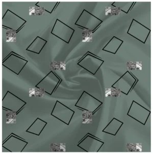 Alternative view of Men's Casual Floral Printed Cotton Blend Unstitched Shirt Fabric 1.6 Mtrs (Grey)