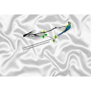 Alternative view of Men's Casual Floral Printed Cotton Blend Unstitched Shirt Fabric 1.6 Mtrs (White)