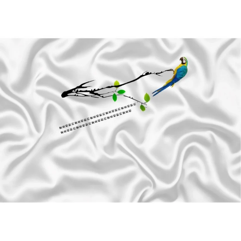 Alternative view of Men's Casual Floral Printed Cotton Blend Unstitched Shirt Fabric 1.6 Mtrs (White)