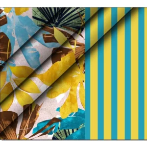 Alternative view of Men's Casual Floral Printed Cotton Blend Unstitched Shirt Fabric 1.6 Mtrs (Green)