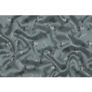 Alternative view of Men's Casual Floral Printed Cotton Blend Unstitched Shirt Fabric 1.6 Mtrs (Grey)