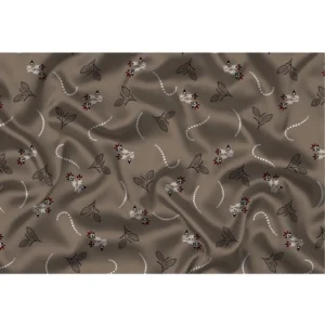 Alternative view of Men's Casual Floral Printed Cotton Blend Unstitched Shirt Fabric 1.6 Mtrs (Brown)