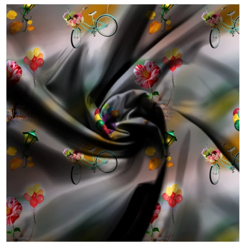 Alternative view of Men's Casual Floral Printed Cotton Blend Unstitched Shirt Fabric 1.6 Mtrs (Multicolor)