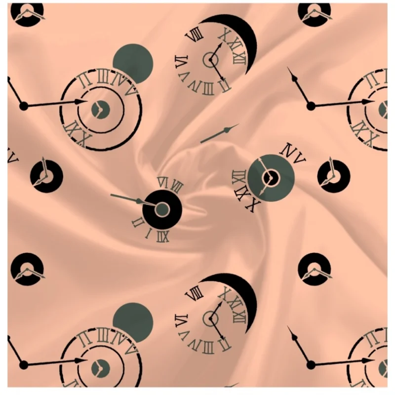 Alternative view of Men's Casual Floral Printed Cotton Blend Unstitched Shirt Fabric 1.6 Mtrs (Orange)