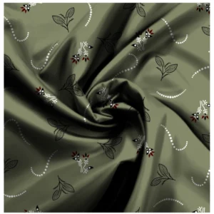 Alternative view of Men's Casual Floral Printed Cotton Blend Unstitched Shirt Fabric 1.6 Mtrs (Green)