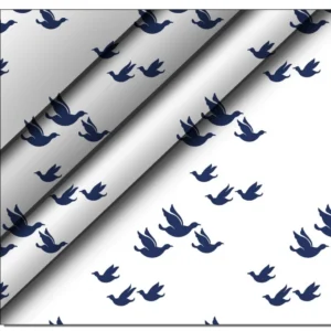 Alternative view of Men's Casual Floral Printed Cotton Blend Unstitched Shirt Fabric 1.6 Mtrs (Blue)