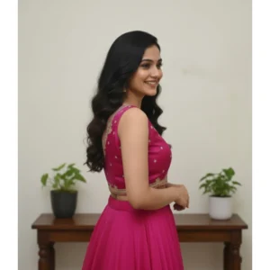 Alternative view of Women's Zimmi Choo Embroidered V-Neck Padded Blouse (Pink 38 Ready (Self Alterable 36–40)