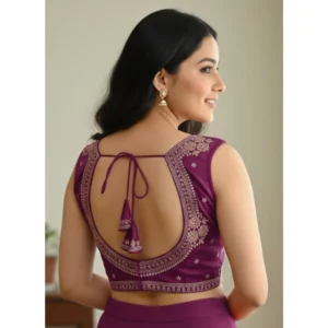 Alternative view of Women's Zimmi Choo Embroidered V-Neck Padded Blouse (Purple 38 Ready (Self Alterable 36–40)