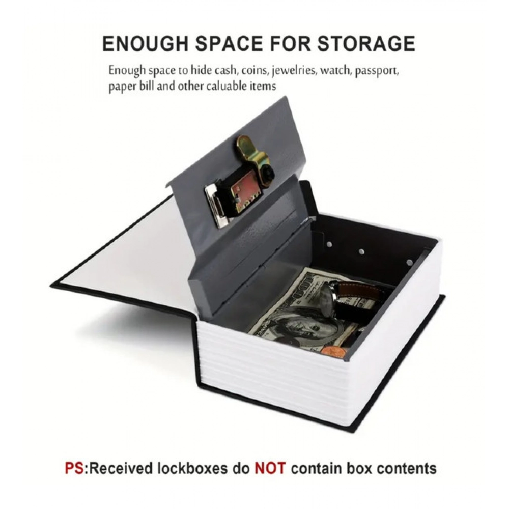 Secret Book Safe with Number Locker (Black) - Image 4