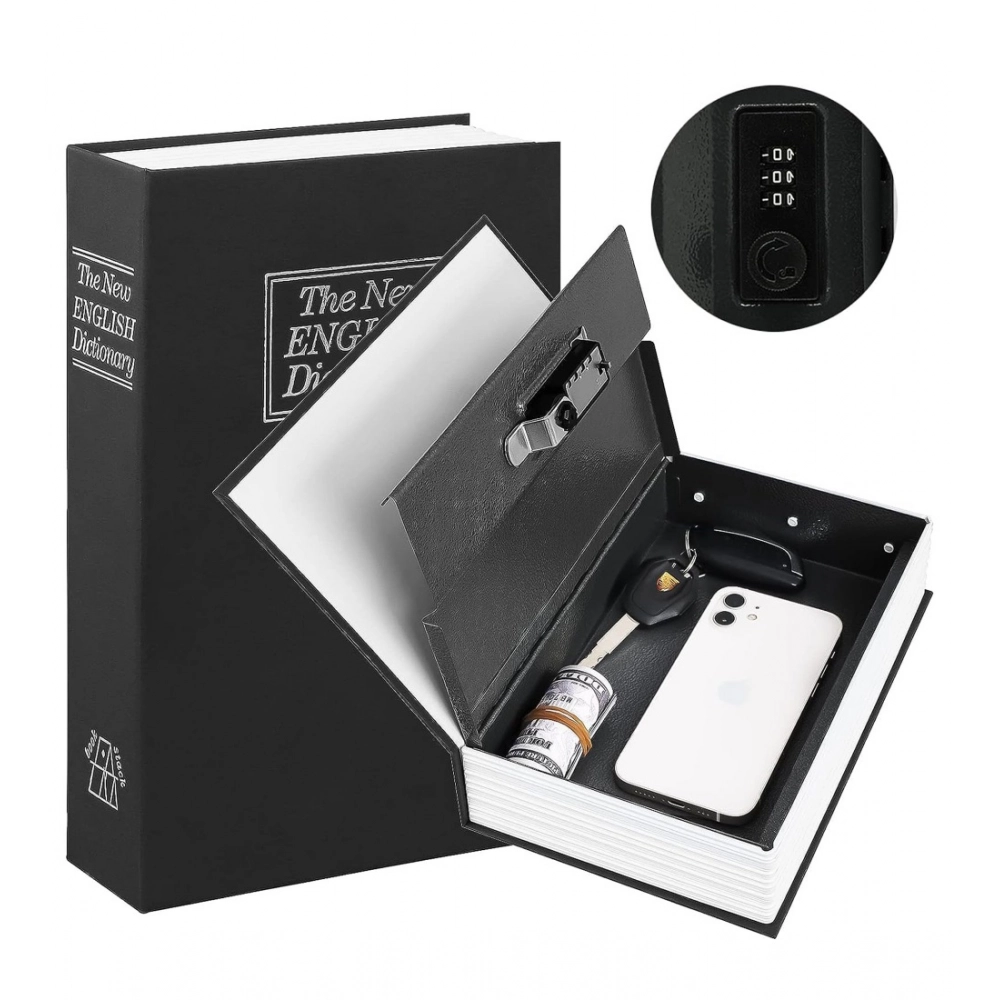 Secret Book Safe with Number Locker (Black) - Image 2