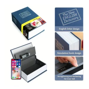 Alternative view of Secret Book Safe with Number Locker (Blue)