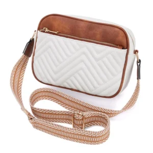 Women's PU Leather Zipper Sling Bag