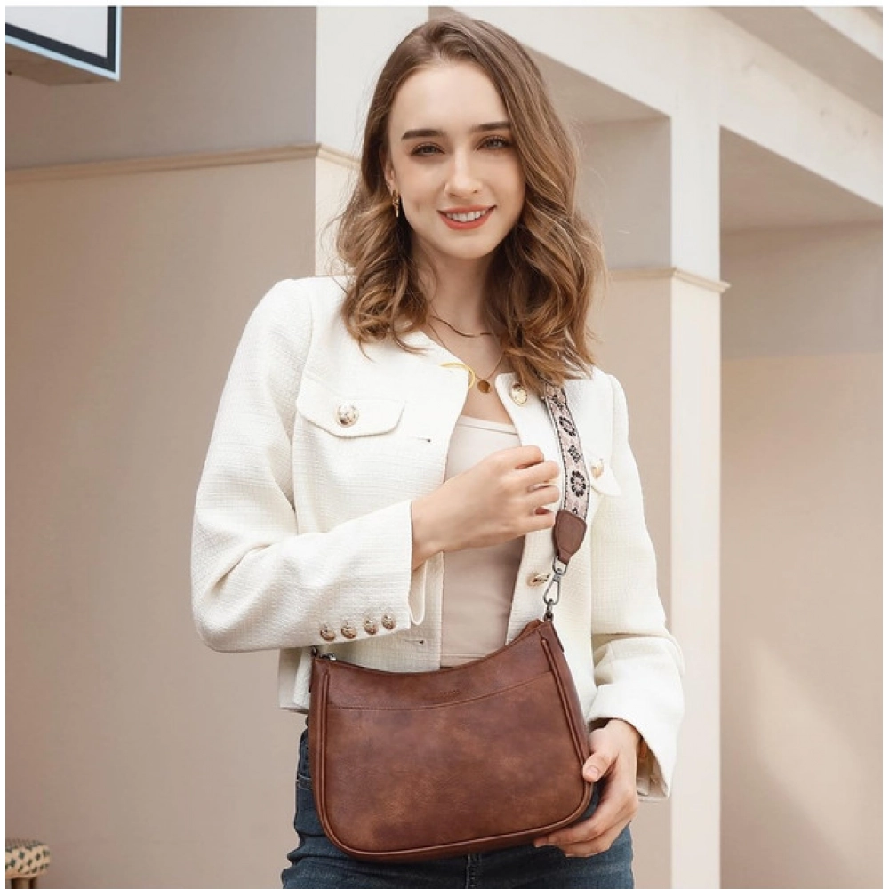 Women's PU Leather Zipper Sling Bag - Image 4