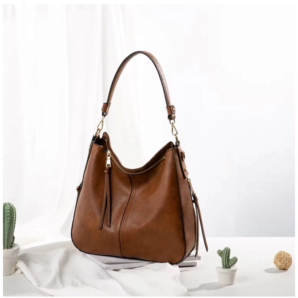 Women's PU Leather Zipper Handbag - Image 2