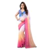 Women's Small Lace Georgette Solid Ready-to-Wear Saree With Unstitched Blouse 5.5 Mtr (Multicolor)