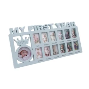 Acrylic Newborn Baby First Year Photo Frame (Multicolor)