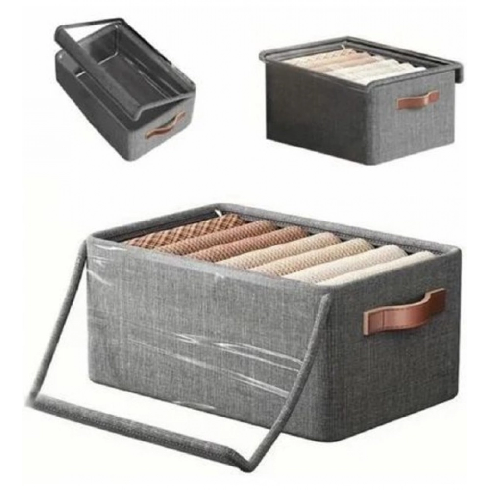 Polypropylene Foldable Storage Bag With Lid (Multicolor)