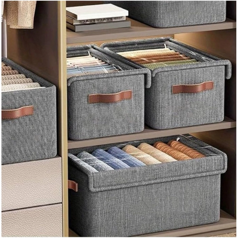 Polypropylene Foldable Storage Bag With Lid (Multicolor) - Image 2