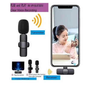Alternative view of Plastic K9 Microphone, Digital Mini Portable Recording Clip Mic with Receiver