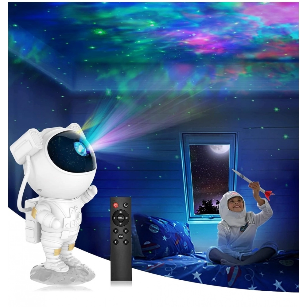 Plastic Galaxy Projector Night Lamp – Astronaut Design