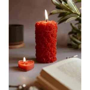 Alternative view of Soya Wax Small Rose Designer Pillar Scented Candle