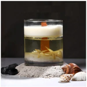 Soya Wax, Glass Scented Star Fish Gel Candle