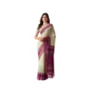 Women's Georgette Printed Saree With Unstitched Blouse 5.5Mtr聽(Light_Green)